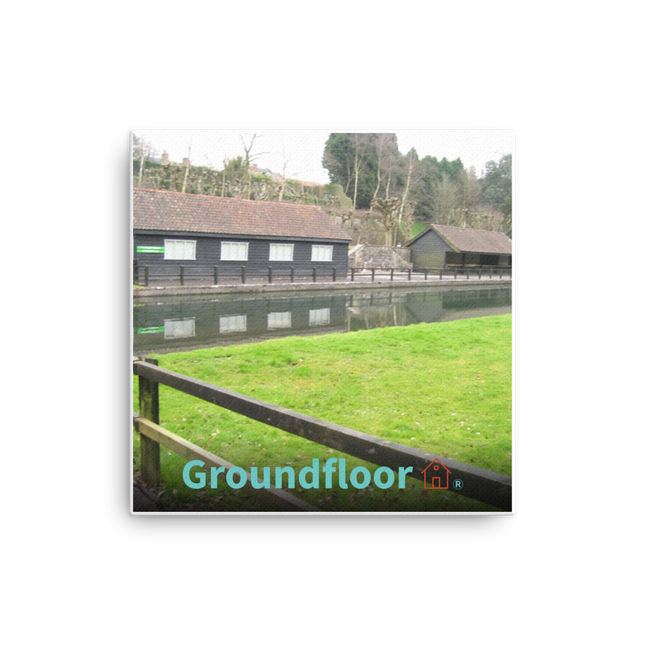 Lakeside Serenity Thin canvas with Groundfloor with House Logo