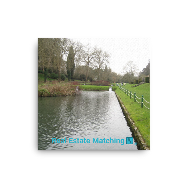 Lakeside Beauty Thin canvas with realestatematching with key Logo