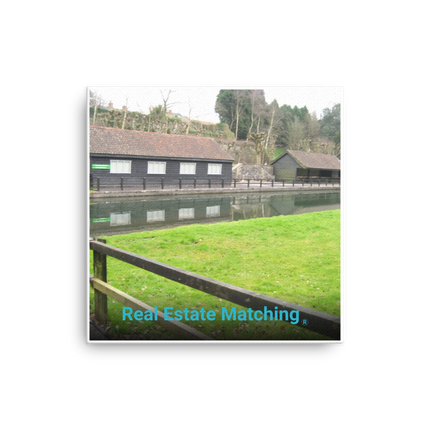 Lakeside Serenity Thin canvas with realestatematching without key Logo