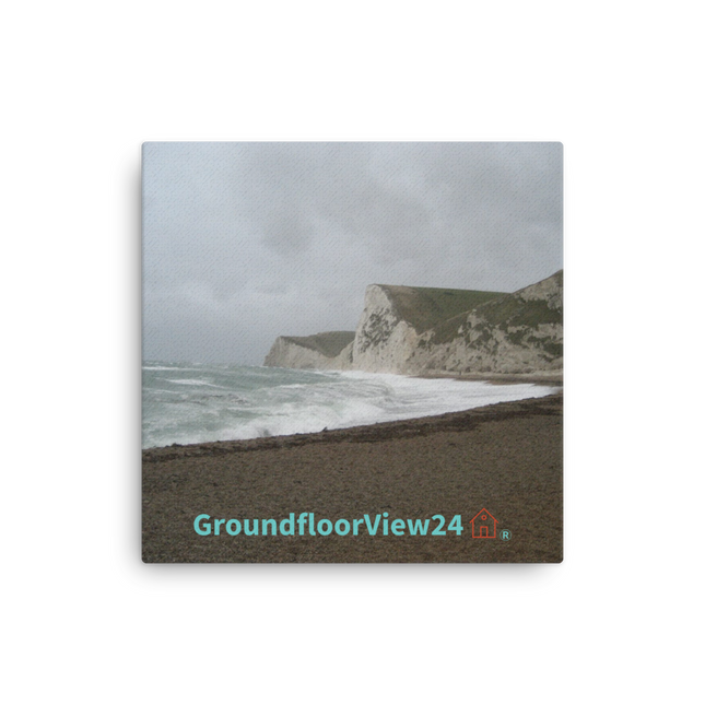 Waves and Sand Thin canvas with groundfloorview24 with House Logo