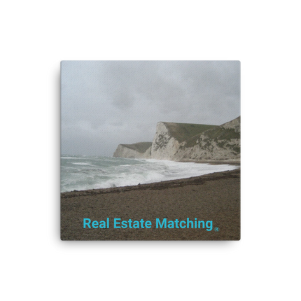 Waves and Sand Thin canvas with realestatematching without key Logo