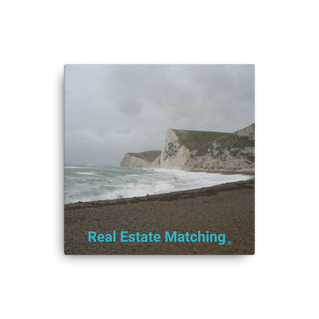Waves and Sand Thin canvas with realestatematching without key Logo