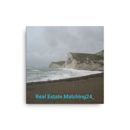 Waves and Sand Thin canvas with realestatematching24 without key Logo