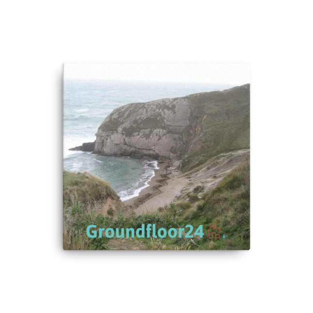 Sea & Hills Thin canvas with Groundfloor24 with House Logo