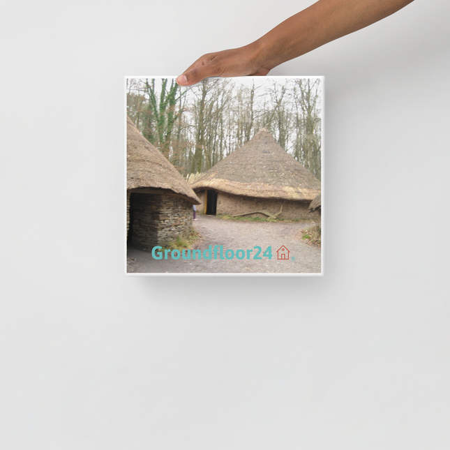 Village Charm Thin canvas with Groundfloor24 with House Logo