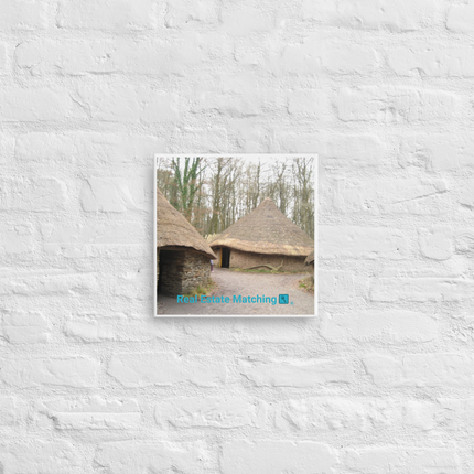 Village Charm Thin canvas with realestatematching with key Logo