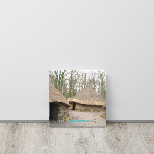 Village Charm Thin canvas with realestatepartner24 with house Logo