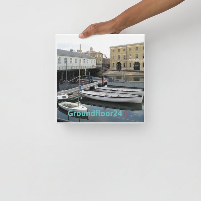 Boat on Water Thin canvas with Groundfloor24 with House Logo