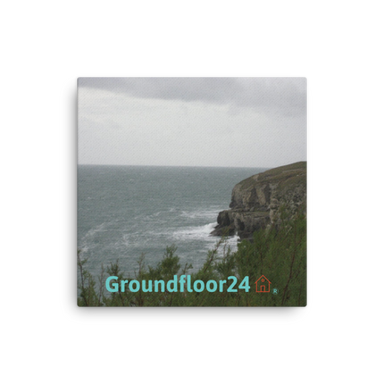 Seaside Serenity Thin canvas with Groundfloor24 with House Logo