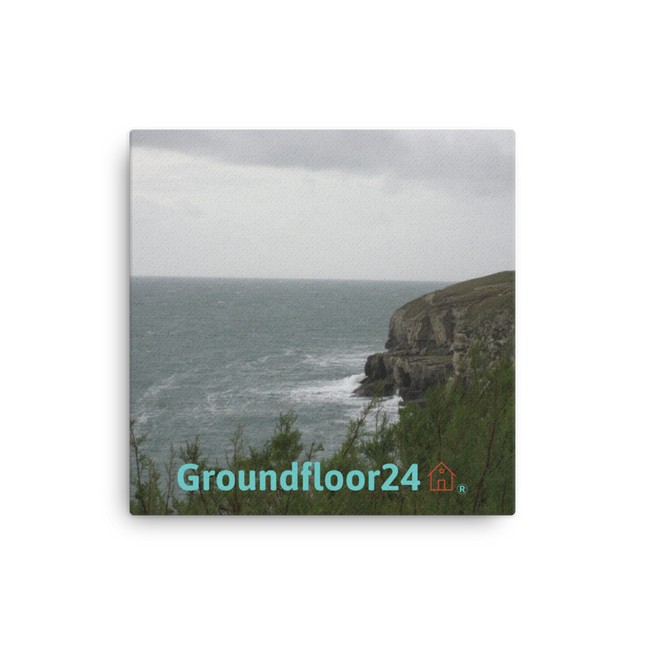 Seaside Serenity Thin canvas with Groundfloor24 with House Logo