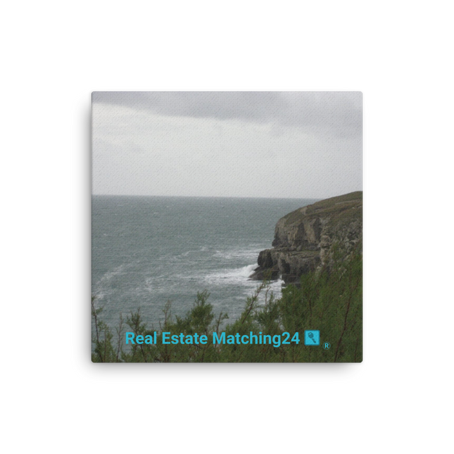 Seaside Serenity Thin canvas with realestatematching24 with key Logo