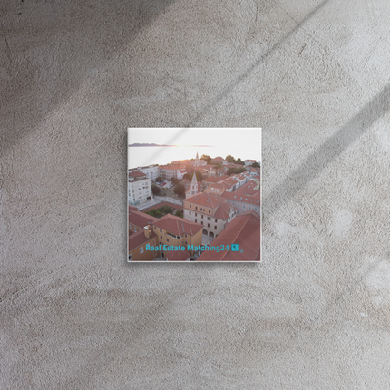 Roof Sunset View Thin canvas with realestatematching24 with key Logo