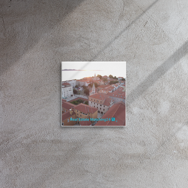 Roof Sunset View Thin canvas with realestatematching24 with key Logo
