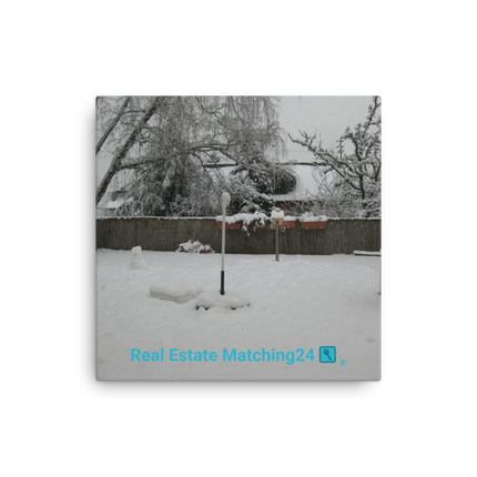 Winter Wonderland Thin canvas with realestatematching24 with key Logo