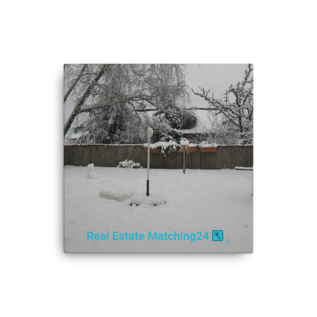 Winter Wonderland Thin canvas with realestatematching24 with key Logo