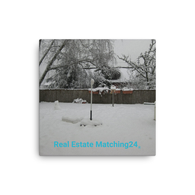 Winter Wonderland Thin canvas with realestatematching24 without key Logo