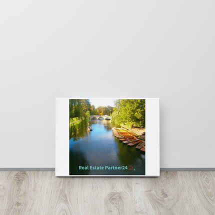 Beautiful Nature Thin canvas with realestatepartner24 with house Logo