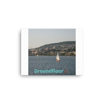 Beautiful River & Hills Sinari Thin canvas with Groundfloor with House Logo