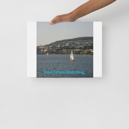 Beautiful River & Hills Sinari Thin canvas with realestatematching without key Logo