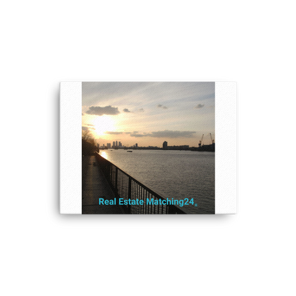 Awesome River View Thin canvas with realestatematching24 without key Logo