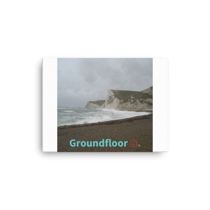 Waves and Sand Thin canvas with Groundfloor with House Logo