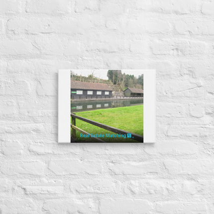 Lakeside Serenity Thin canvas with realestatematching with key Logo