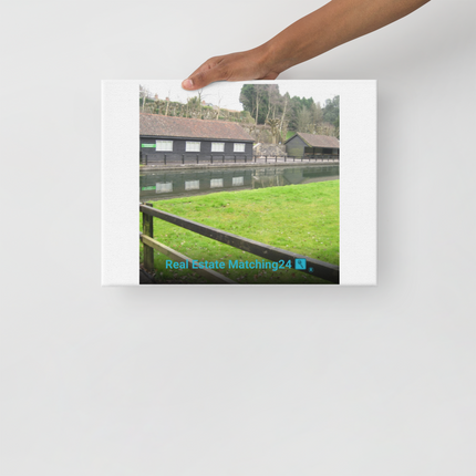Lakeside Serenity Thin canvas with realestatematching24 with key Logo