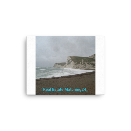 Waves and Sand Thin canvas with realestatematching24 without key Logo