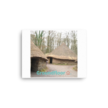 Village Charm Thin canvas with Groundfloor with House Logo