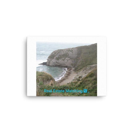 Sea & Hills Thin canvas with realestatematching with key Logo
