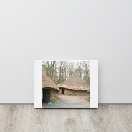Village Charm Thin canvas with realestatepartner24 with house Logo