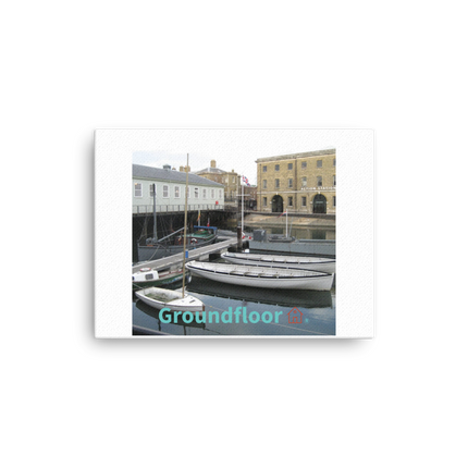 Boat on Water Thin canvas with Groundfloor with House Logo