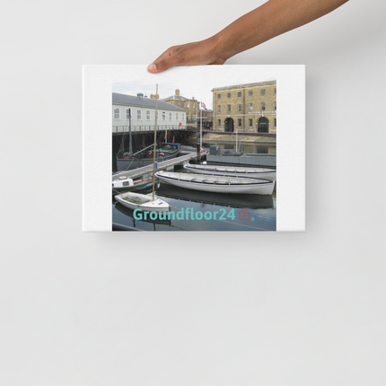 Boat on Water Thin canvas with Groundfloor24 with House Logo