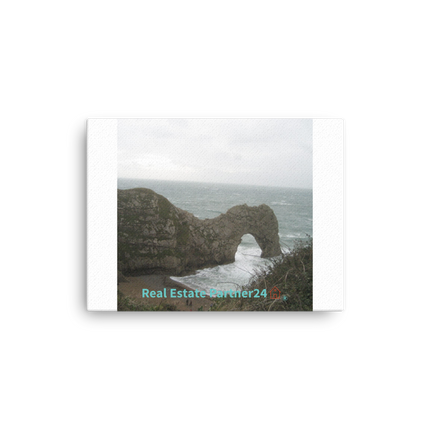 Coastal Escape Thin canvas with realestatepartner24 with house Logo