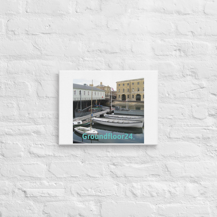 Boat on Water Thin canvas with Groundfloor24 without House Logo