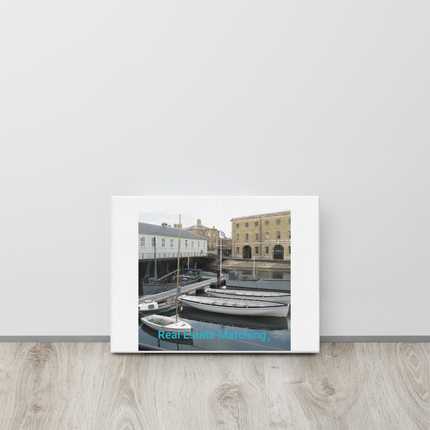 Boat on Water Thin canvas with realestatematching without key Logo