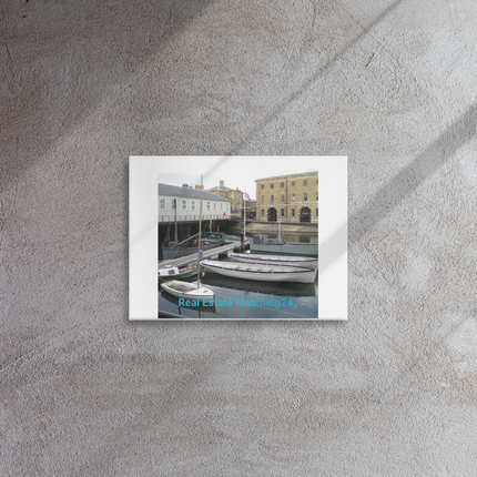 Boat on Water Thin canvas with realestatematching24 without key Logo
