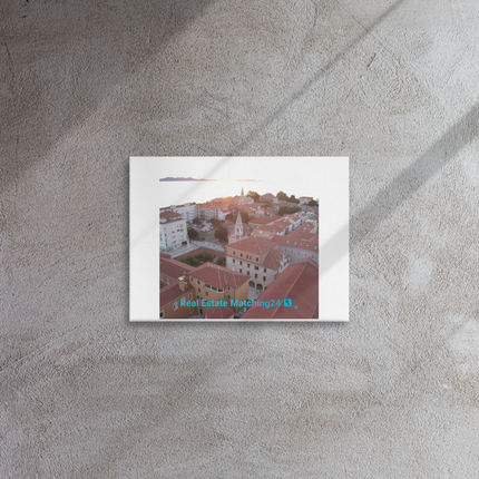 Roof Sunset View Thin canvas with realestatematching24 with key Logo
