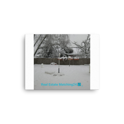 Winter Wonderland Thin canvas with realestatematching24 with key Logo