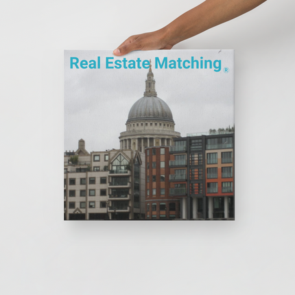 St. Paul's Cathedral Thin canvas with Real Estate Matching Logo