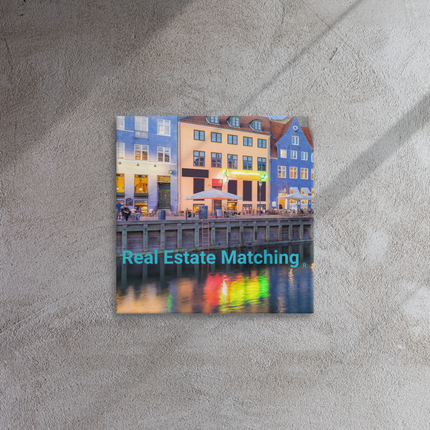 Nyhavn Thin canvas with Real Estate Matching Logo