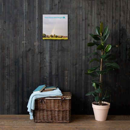 The Rainbow Sinari Thin canvas with Real Estate Matching24 Logo