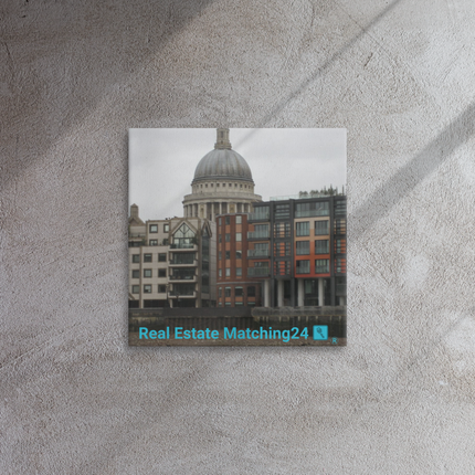 St. Paul's Cathedral Thin canvas with Real Estate Matching24 Logo