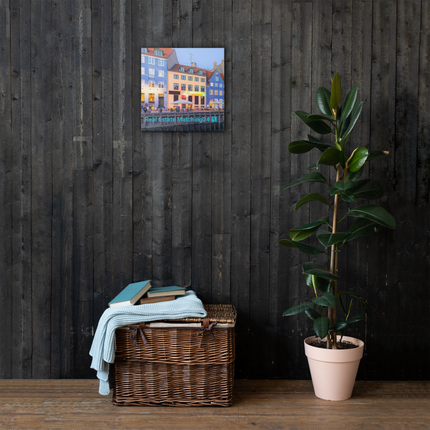 Nyhavn Thin canvas with Real Estate Matching24 Logo