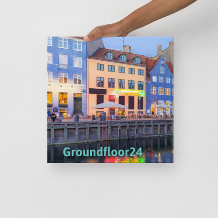 Nyhavn Thin canvas with Groundfloor24 Logo