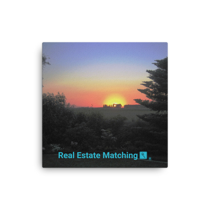 Beautiful Sunset Sinari Thin canvas with realestatematching with key Logo