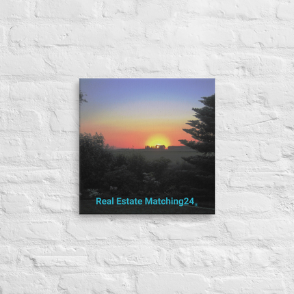Beautiful Sunset Sinari Thin canvas with realestatematching24 without key Logo