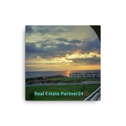 Natural View Thin canvas with realestatepartner24 with house Logo
