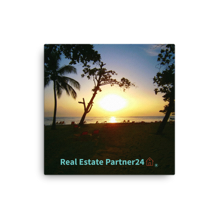 Beautiful Sea View Thin canvas with realestatepartner24 with house Logo