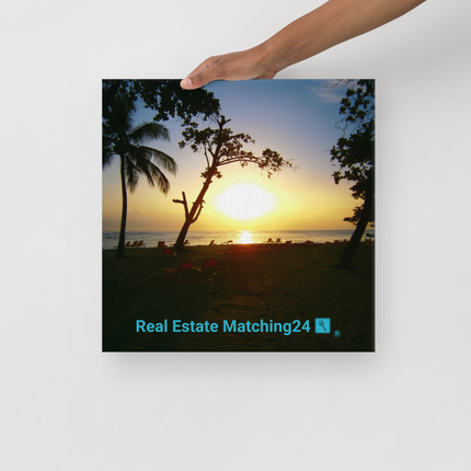 Beautiful Sea View Thin canvas with realestatematching24 with key Logo